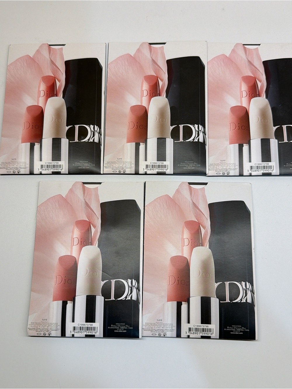 DIOR Rouge Lip Colour Sampler Cards with Lip Brush - Set of 5